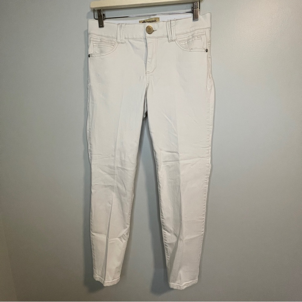 Democracy “Ab”solution White Skinny Jeans Lightweight Mid-Rise White 8 - Picture 1 of 7